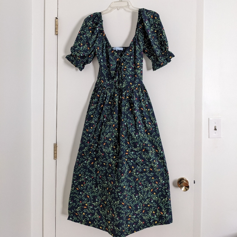 Hill House Ophelia Nap Dress, XS Midnight Garden Poplin